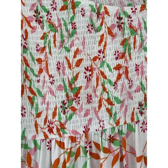 Zesica Women Dress Long summer Floral Size M high waist sleeveless one shoulder - Picture 4 of 10